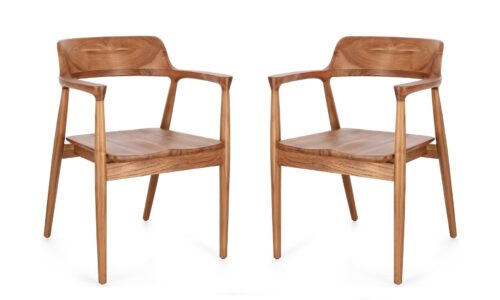 Suzy - Silla de teca - Natural (Pack 2 uds)