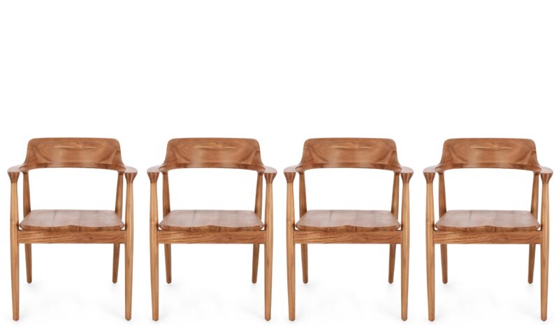 Suzy - Silla de teca - Natural (Pack 4 uds)