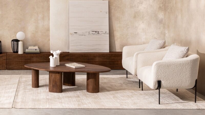 Claudine - Sillón tapizado, Negro/Blanco (Pack 2 uds) - Imagen 12