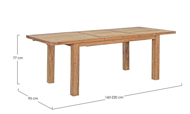 Bounty - Mesa Extensible de 160 (220) Natural - Imagen 5