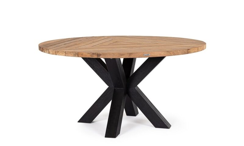 Roderick - Mesa Redonda de 150 cm Natural/Negro