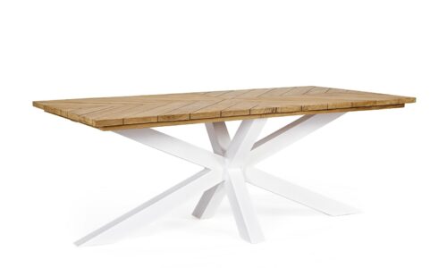 Palmdale - Mesa Rectangular de 200 Natural/Blanco