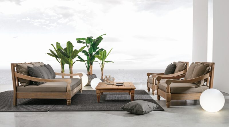 Bali - Sofá para exterior de 190 cm, Stone - Imagen 11