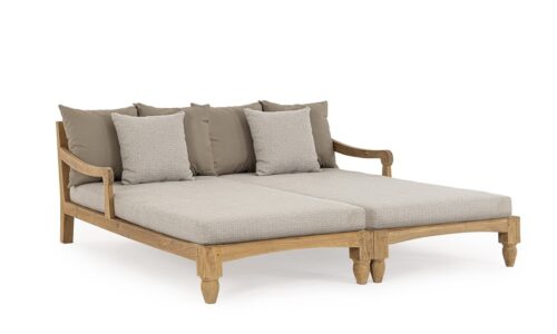 Bali - Daybed para exterior de 206 cm, Natural