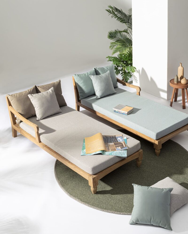 Bali - Daybed para exterior de 206 cm, Natural - Imagen 10