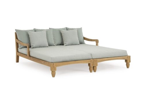 Bali - Daybed para exterior de 206 cm, Aqua