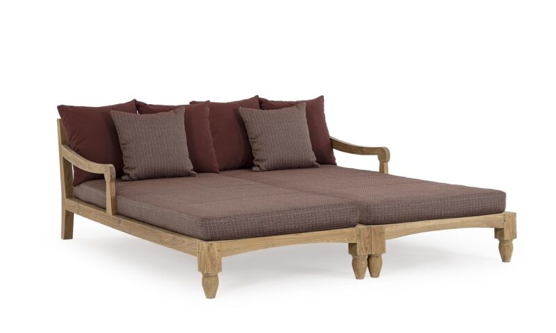 Bali - Daybed para exterior de 206 cm, Wine