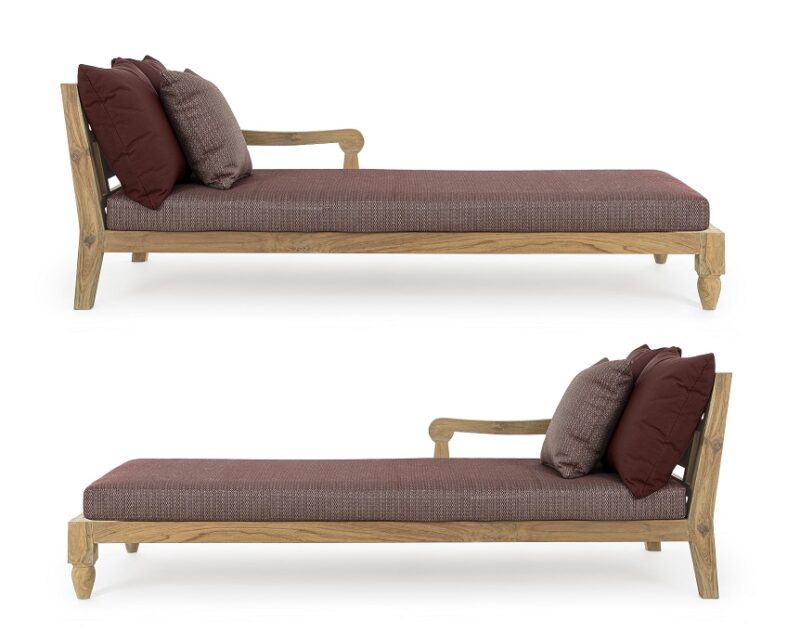 Bali - Daybed para exterior de 206 cm, Wine - Imagen 5