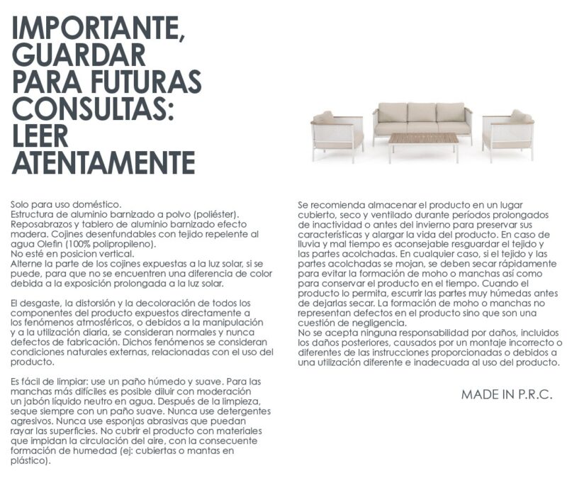 Ulises - Conjunto para exterior, Vapor - Imagen 14