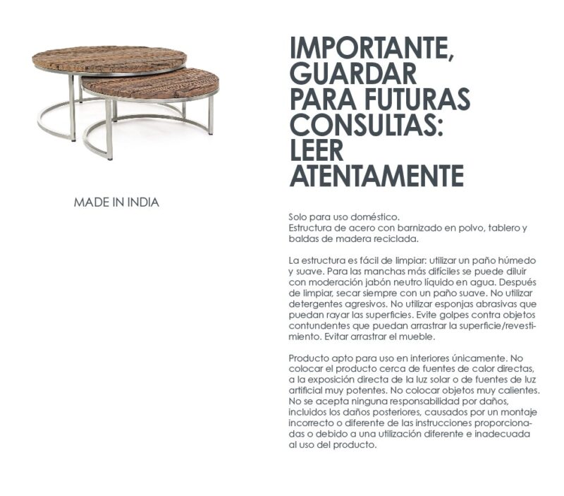 Rafter - Set de 2 Mesas de Centro redondas de 90 y 70 cm - Imagen 12