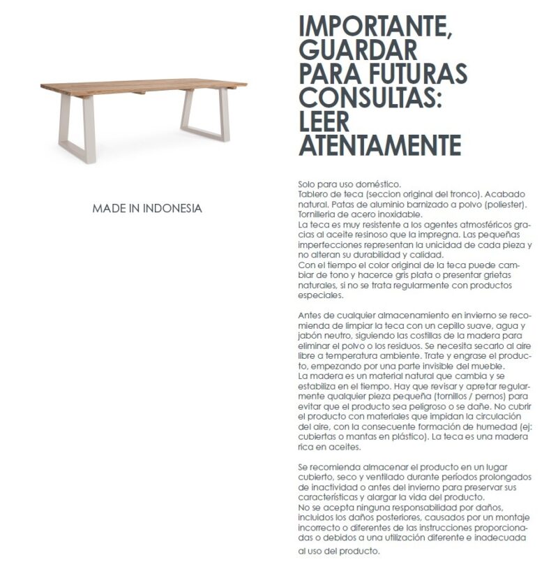 Legend - Mesa Fija de 240 Natural/Silk - Imagen 9