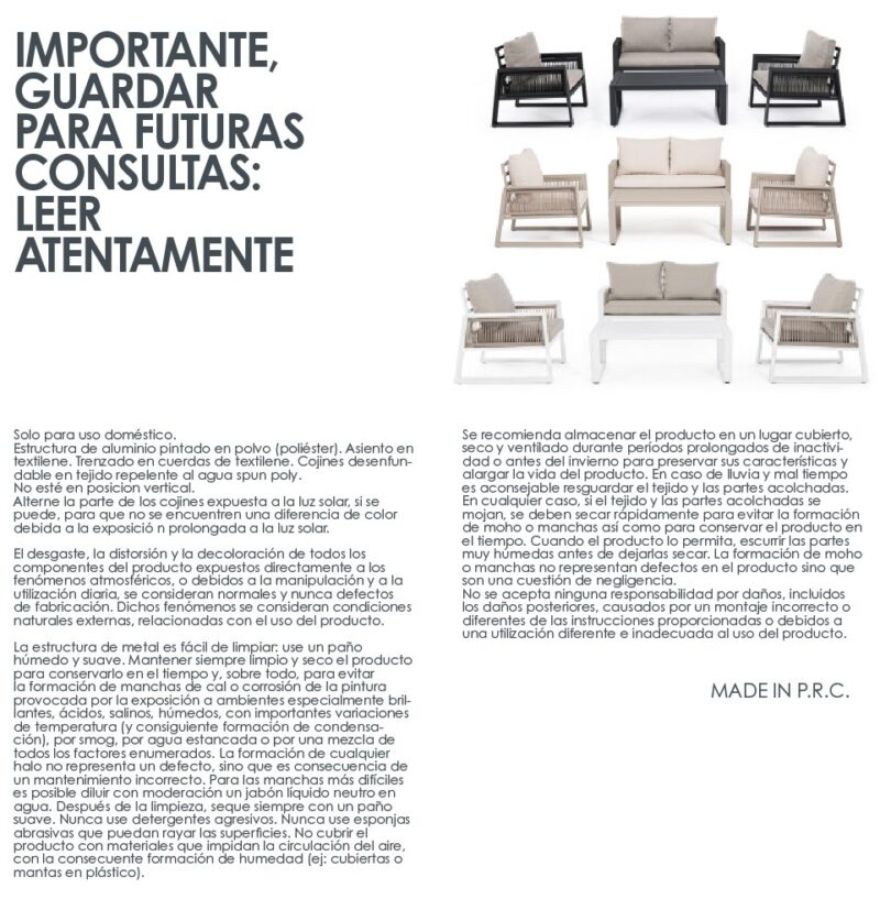 Captiva - Conjunto para exterior, Antracita - Imagen 12