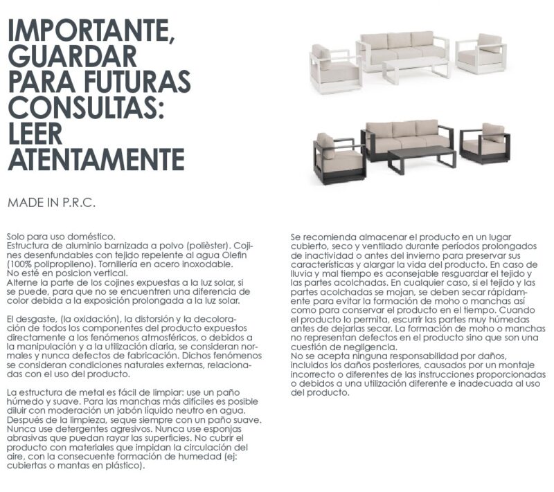 Moses - Conjunto para exterior, Antracita - Imagen 11