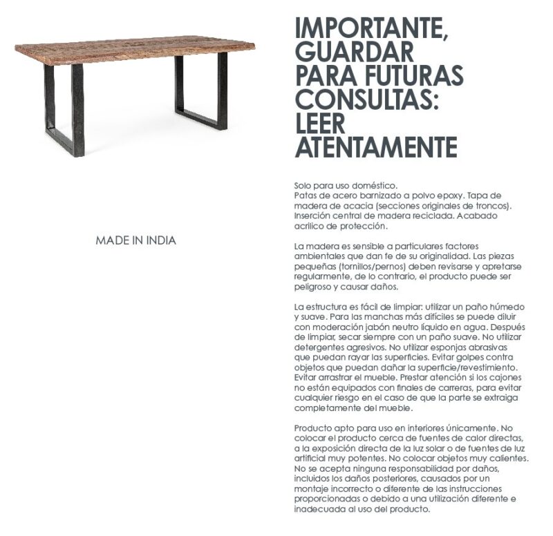 Nottingham - Mesa de comedor de 220 x 100 cm - Imagen 10