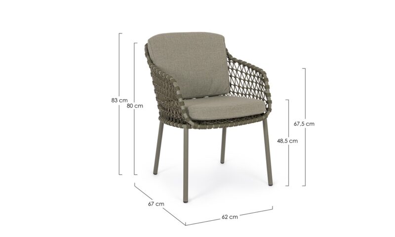 Ivissa - Silla para exterior, Verde (Pack 2 uds) - Imagen 6