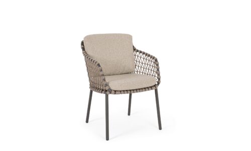 Ivissa - Silla para exterior, Antracita (Pack 2 uds)