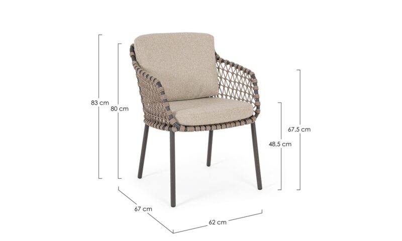 Ivissa - Silla para exterior, Antracita (Pack 2 uds) - Imagen 6