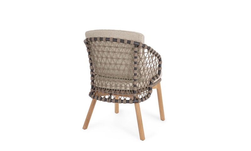 Eularia - Silla para exterior Antracia/Teca (Pack 2 uds) - Imagen 4