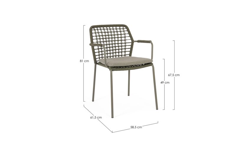 Canar - Silla para exterior - Verde (Pack 4 uds) - Imagen 7