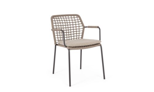 Canar - Silla para exterior - Antracita (Pack 4 uds)