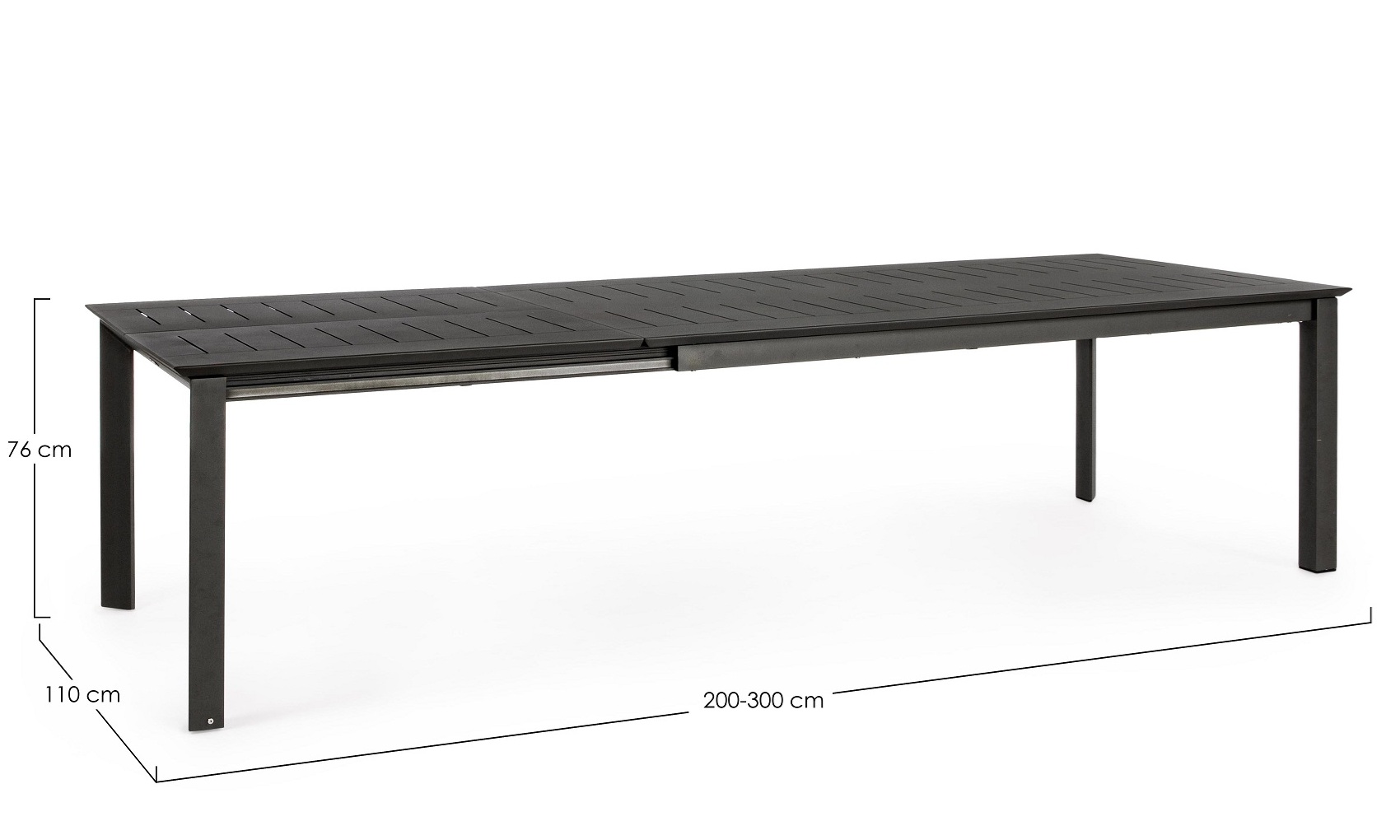 Konnor - Mesa Extensible de 200 (300) cm Antracita - Imagen 5