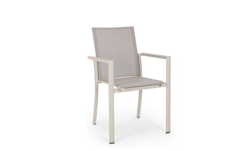 Konnor - Silla para exterior, Rastin (Pack 4 uds) - Apilables