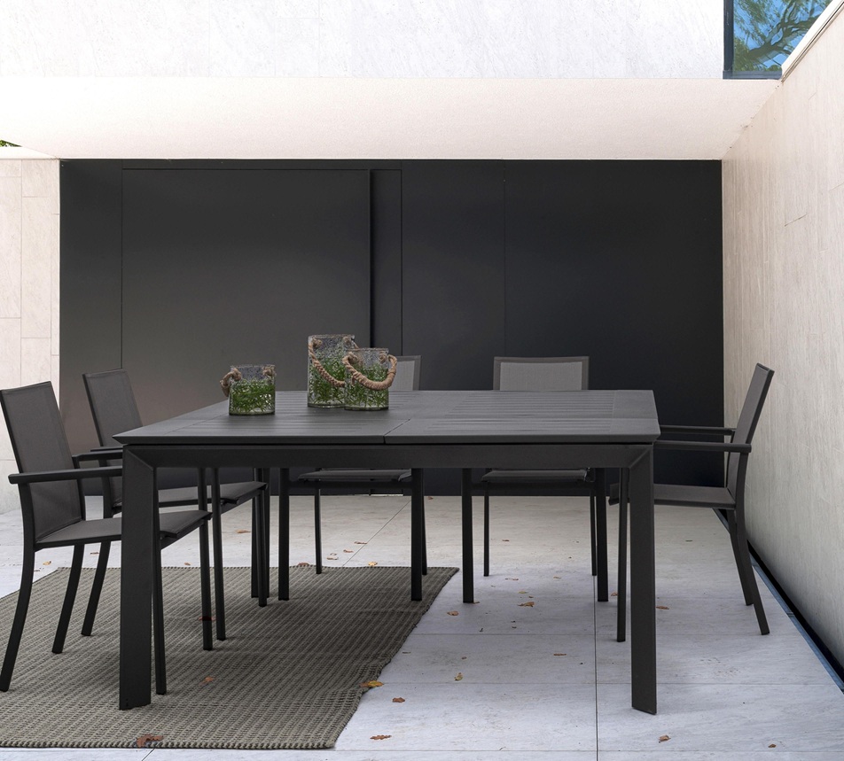 Konnor - Silla para exterior, Antracita (Pack 4 uds) - Apilables - Imagen 14