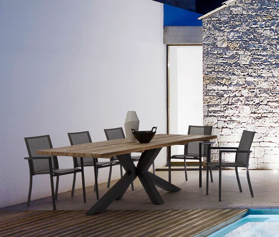 Konnor - Silla para exterior, Antracita (Pack 4 uds) - Apilables - Imagen 12