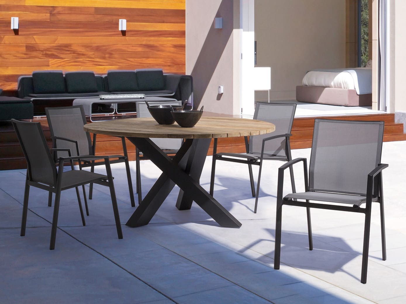 Konnor - Silla para exterior, Antracita (Pack 4 uds) - Apilables - Imagen 10