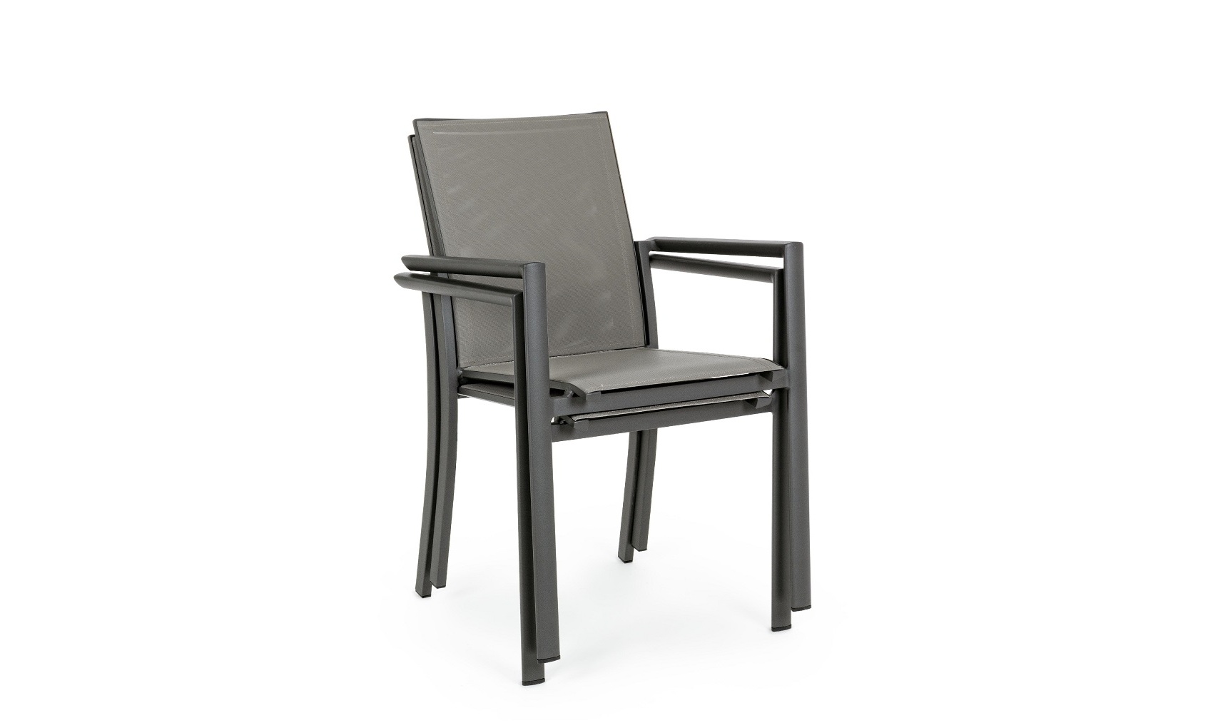 Konnor - Silla para exterior, Antracita (Pack 4 uds) - Apilables - Imagen 5