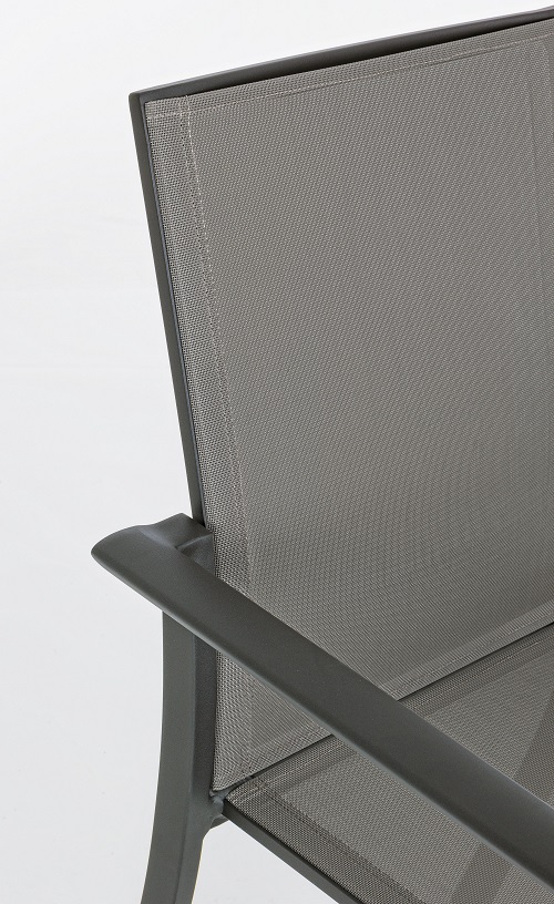 Konnor - Silla para exterior, Antracita (Pack 4 uds) - Apilables - Imagen 8