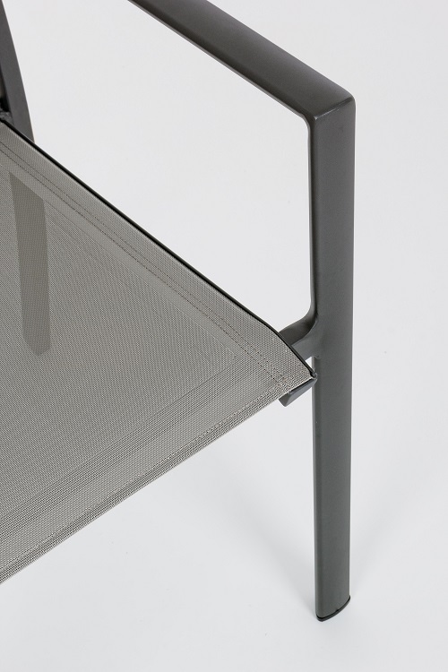 Konnor - Silla para exterior, Antracita (Pack 4 uds) - Apilables - Imagen 7