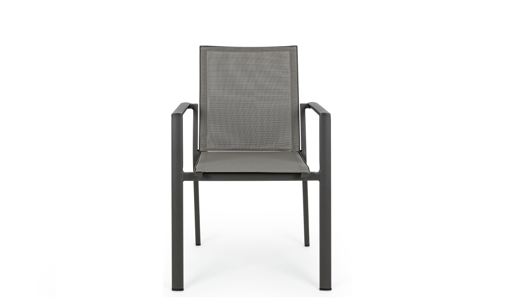 Konnor - Silla para exterior, Antracita (Pack 4 uds) - Apilables - Imagen 2