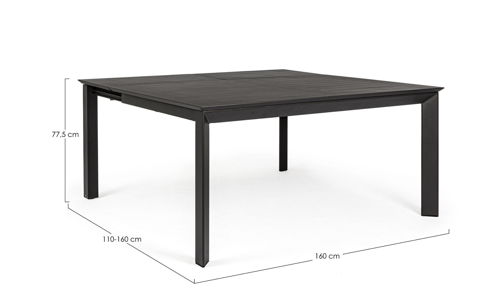 Konnor - Mesa Extensible de 160 (160) cm Antracita - Imagen 11