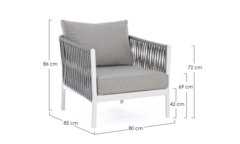 Florencia - Sillón para exterior, Blanco - Imagen 5