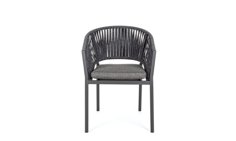 Florencia - Silla para exterior, Antracita (Pack 4 uds) - Apilables - Imagen 2