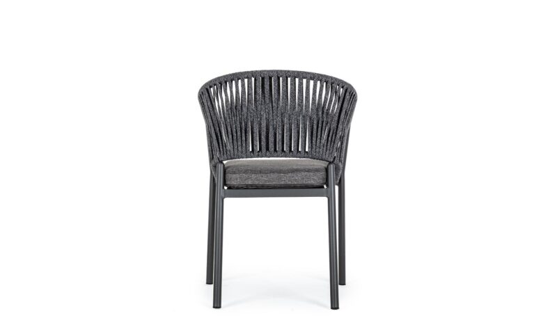 Florencia - Silla para exterior, Antracita (Pack 4 uds) - Apilables - Imagen 4
