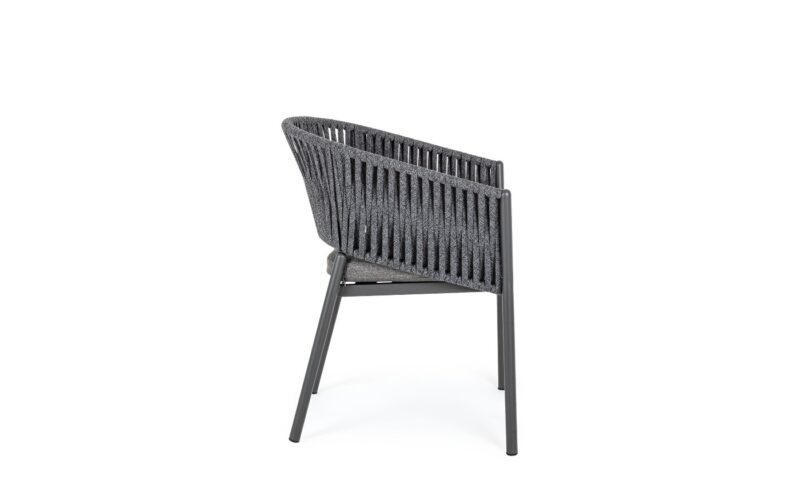 Florencia - Silla para exterior, Antracita (Pack 4 uds) - Apilables - Imagen 3