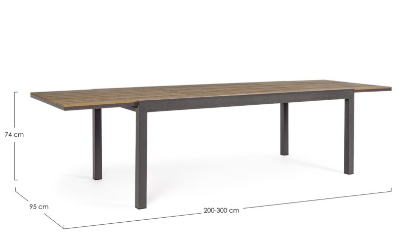 Elias - Mesa para exterior de 200 cm (Ext. 300) Antracita - Imagen 6