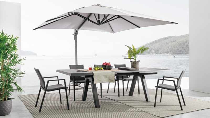 Krion - Mesa Extensible de 205 (265) cm Antracita - Imagen 15