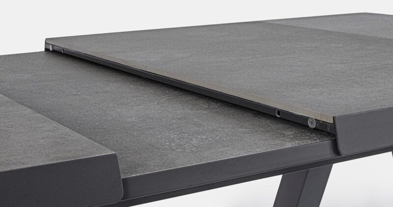 Krion - Mesa Extensible de 205 (265) cm Antracita - Imagen 9