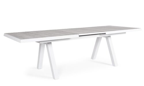 Krion - Mesa Extensible de 205 (265) cm Blanco