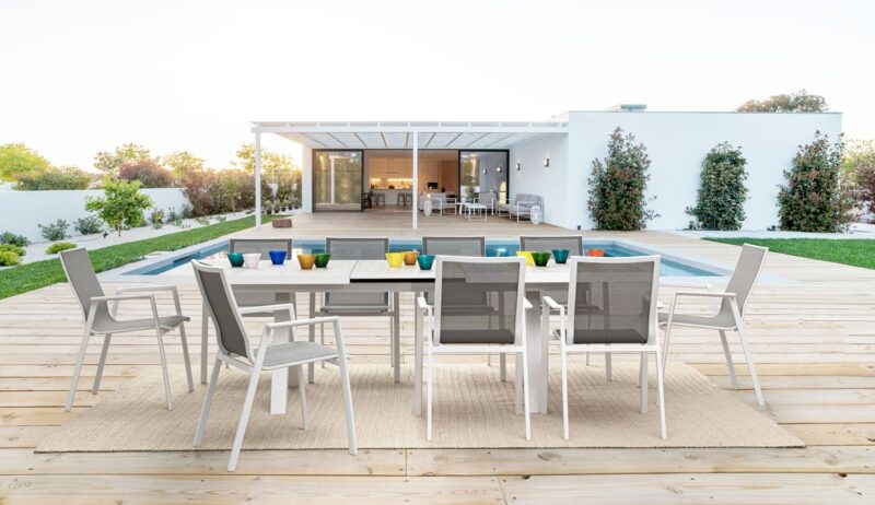 Krion - Mesa Extensible de 205 (265) cm Blanco - Imagen 11