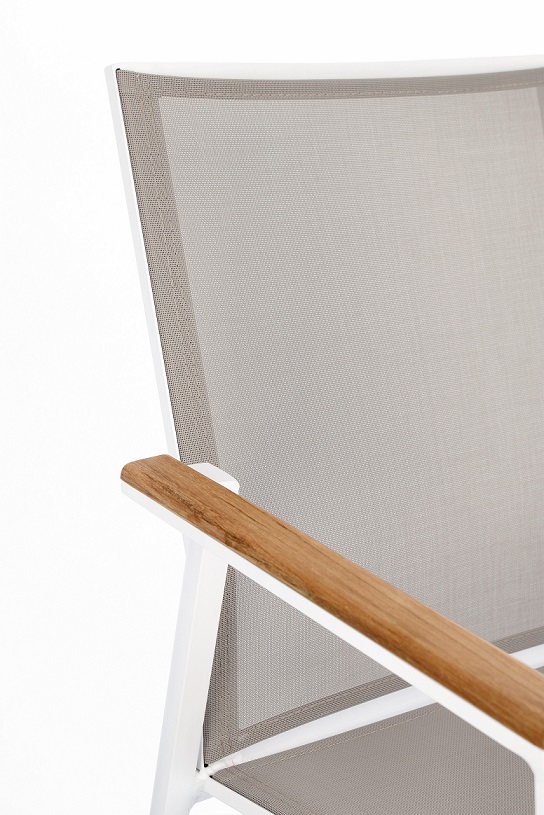 Camerón - Silla para exterior, Blanco (Pack 4 uds) - Apilables - Imagen 8