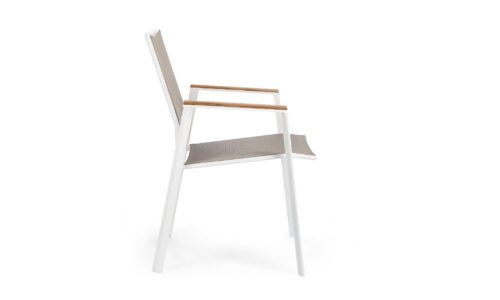 Alternative view of Camerón - Silla para exterior, Blanco (Pack 4 uds) - Apilables