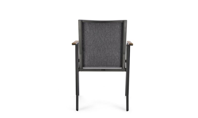 Camerón - Silla para exterior, Antracita (Pack 4 uds) - Apilables - Imagen 4