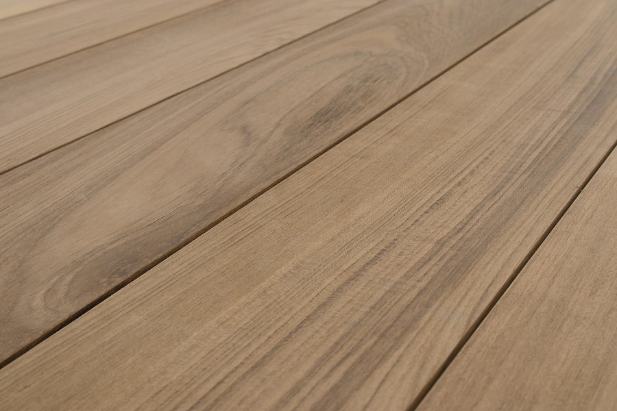 Camerón - Mesa para exterior de 228 (294) cm Blanco/Teca - Imagen 8