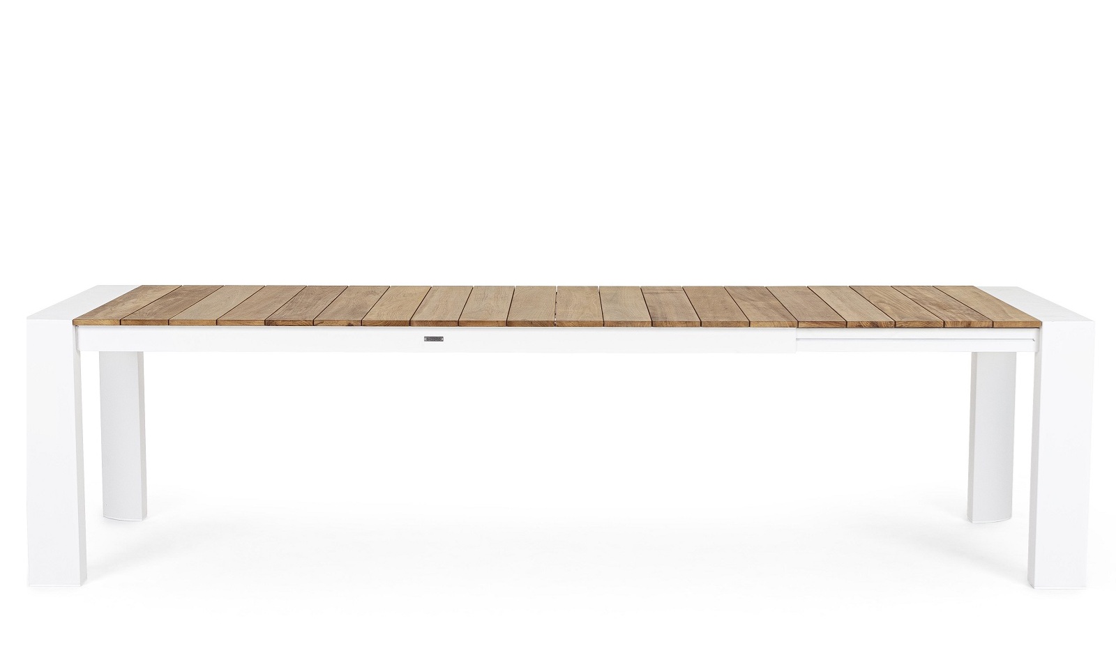 Camerón - Mesa para exterior de 228 (294) cm Blanco/Teca - Imagen 3