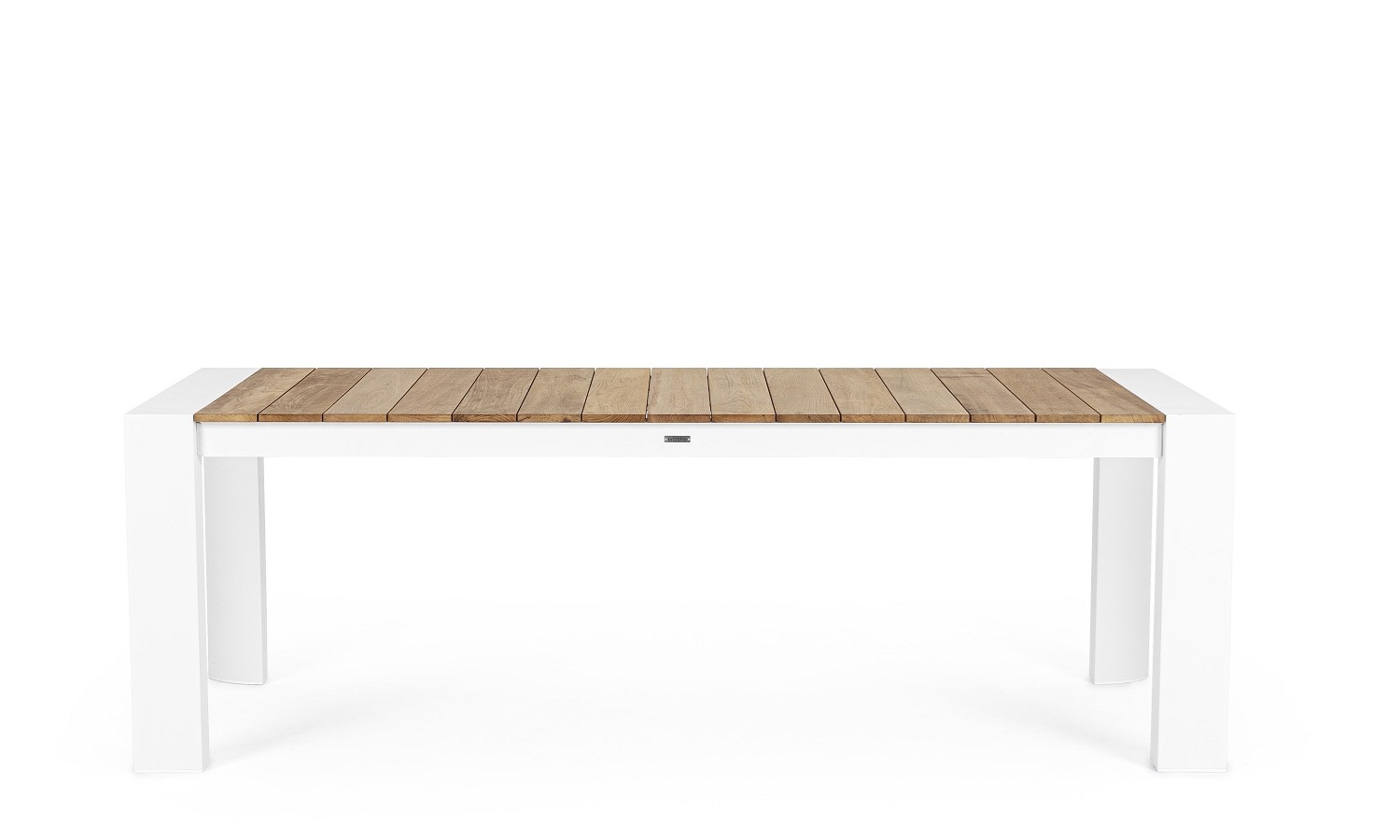 Camerón - Mesa para exterior de 228 (294) cm Blanco/Teca - Imagen 4