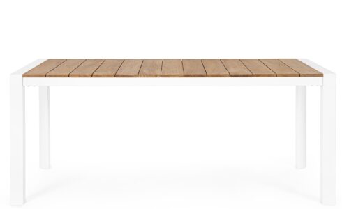 Alternative view of Camerón - Mesa para exterior de 180 cm Blanco/Teca
